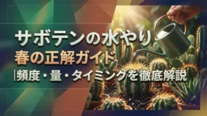 サボテンの水やり春の正解ガイド｜頻度・量・タイミングを徹底解説