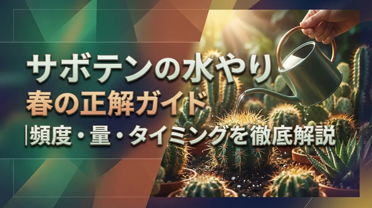 サボテンの水やり春の正解ガイド｜頻度・量・タイミングを徹底解説
