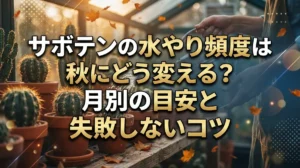 サボテンの水やり頻度は秋にどう変える？月別の目安と失敗しないコツ