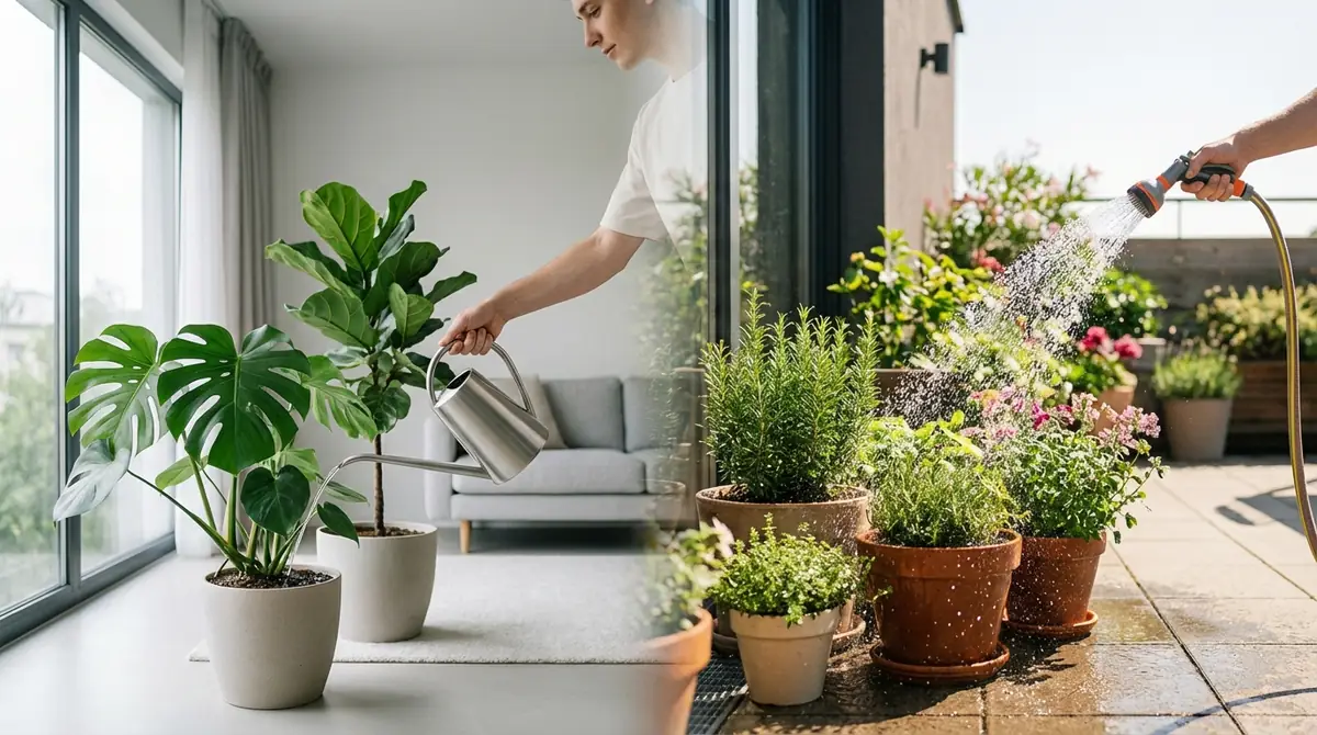 室内と屋外で違う？置き場所別の水やり調整ポイント