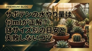 サボテンの水やり量は何mlが正解？鉢サイズ別の目安と失敗しないコツ