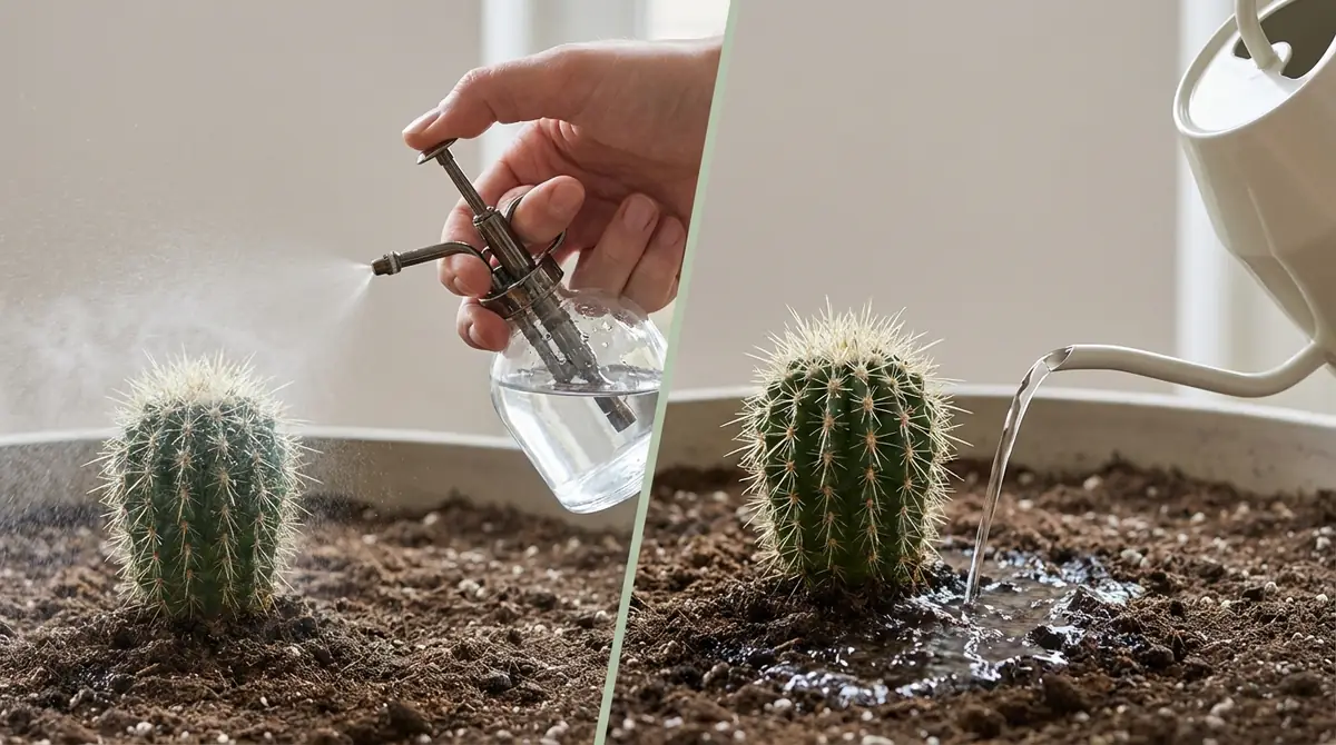霧吹きと水やりの違い｜混同するとサボテンが枯れる原因に