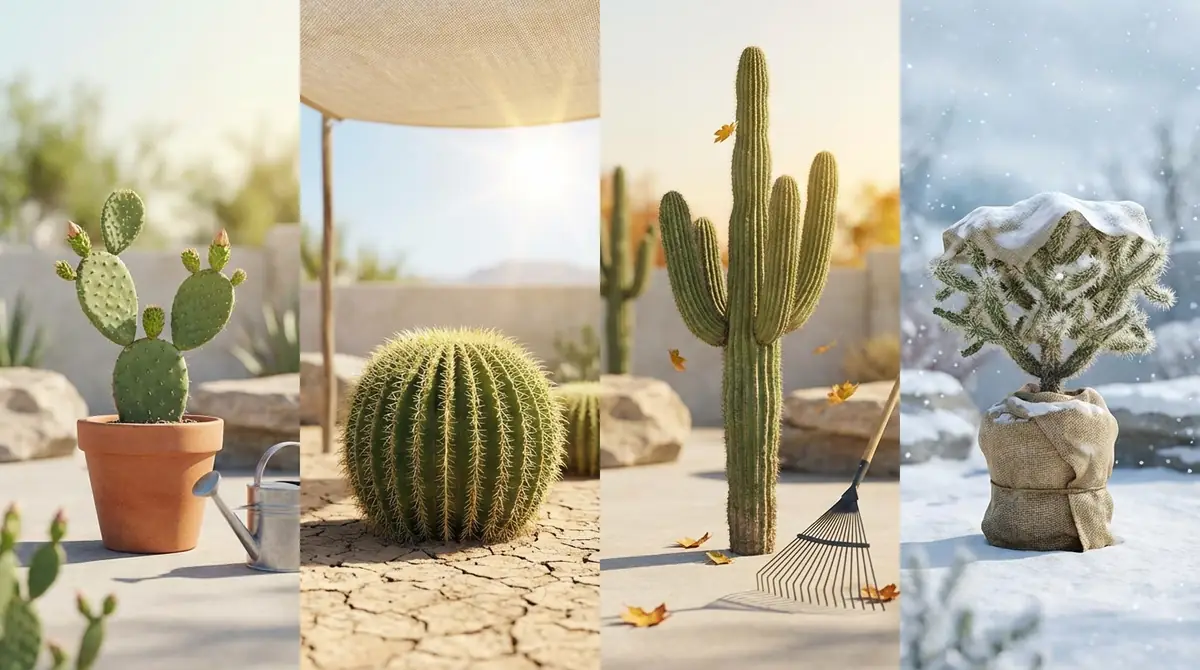 屋外サボテンの季節別管理カレンダー