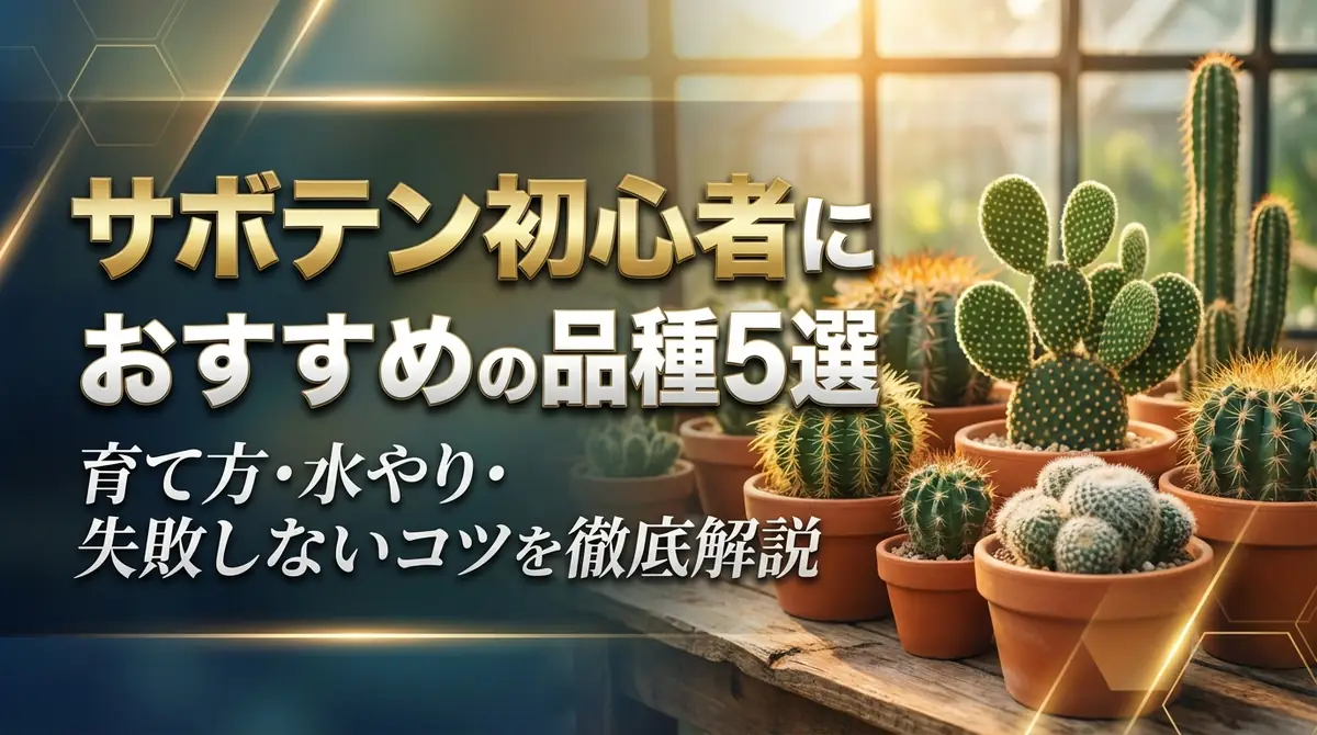 サボテン初心者におすすめの品種5選｜育て方・水やり・失敗しないコツを徹底解説