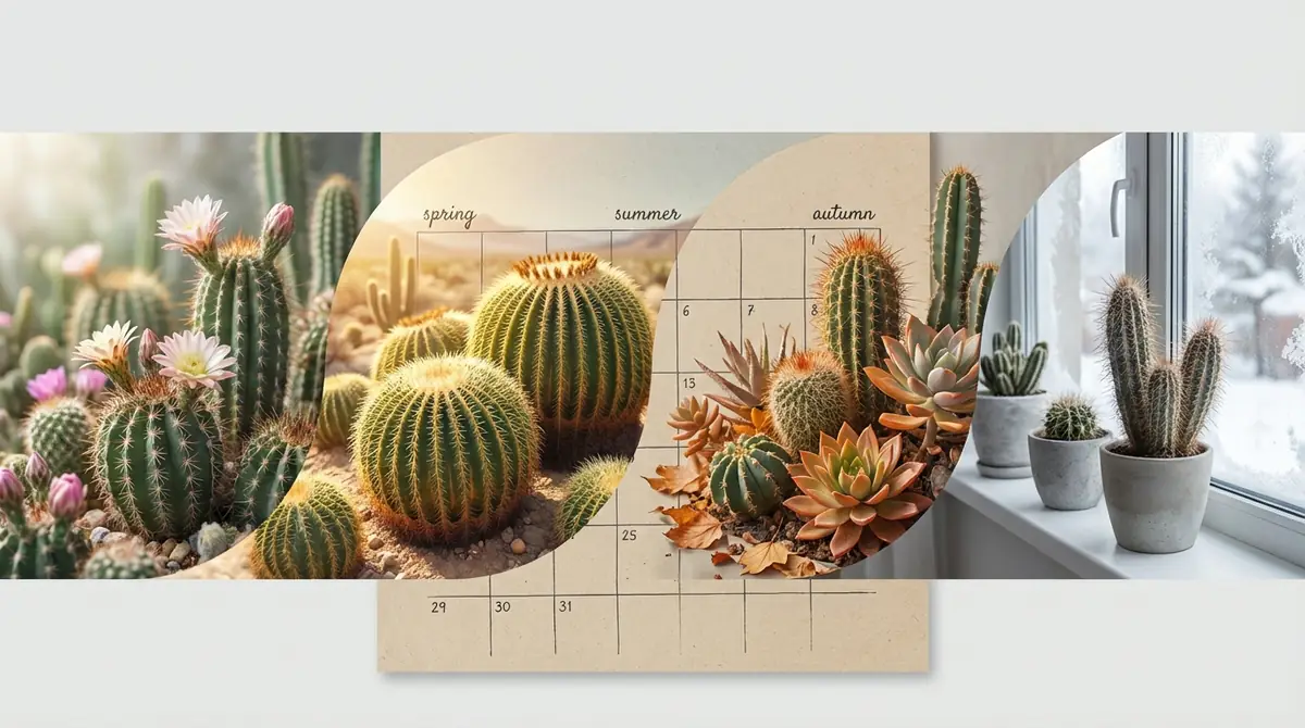季節別サボテンの育て方カレンダー
