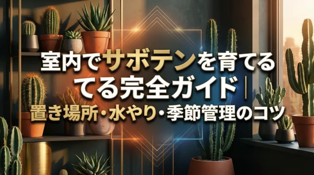 室内でサボテンを育てる完全ガイド｜置き場所・水やり・季節管理のコツ