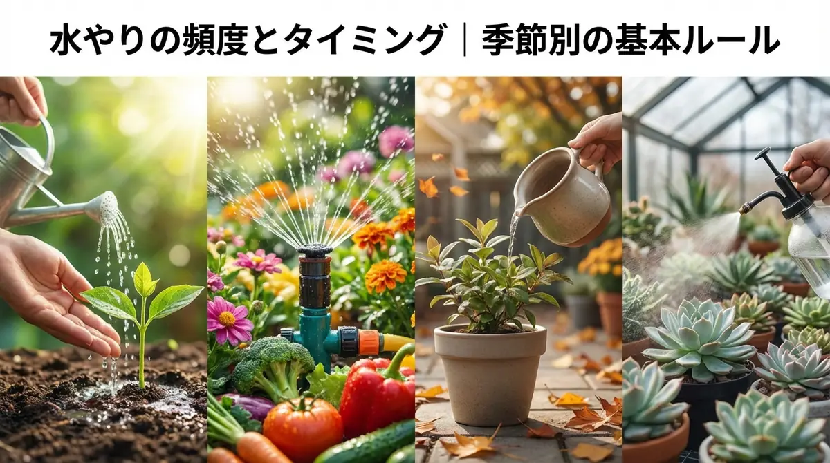 水やりの頻度とタイミング｜季節別の基本ルール