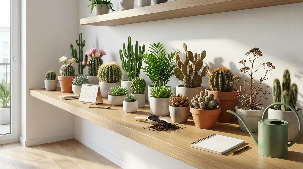 室内サボテンの年間管理スケジュール