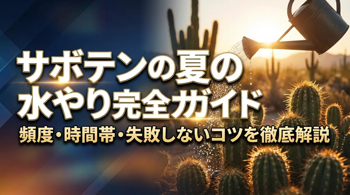 サボテンの夏の水やり完全ガイド｜頻度・時間帯・失敗しないコツを徹底解説