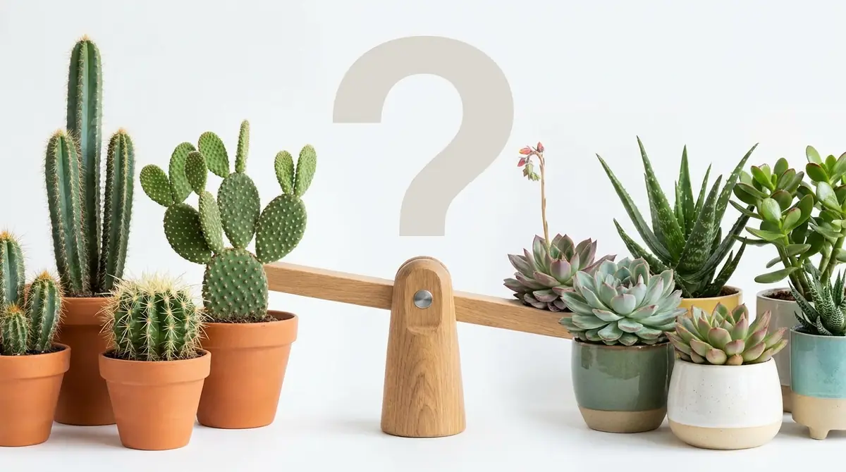 サボテンと多肉植物はどっちが簡単？違いを比較