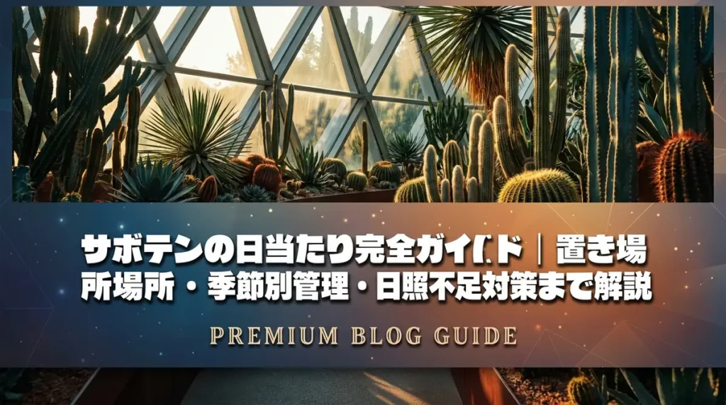 サボテンの日当たり完全ガイド｜置き場所・季節別管理・日照不足対策まで解説