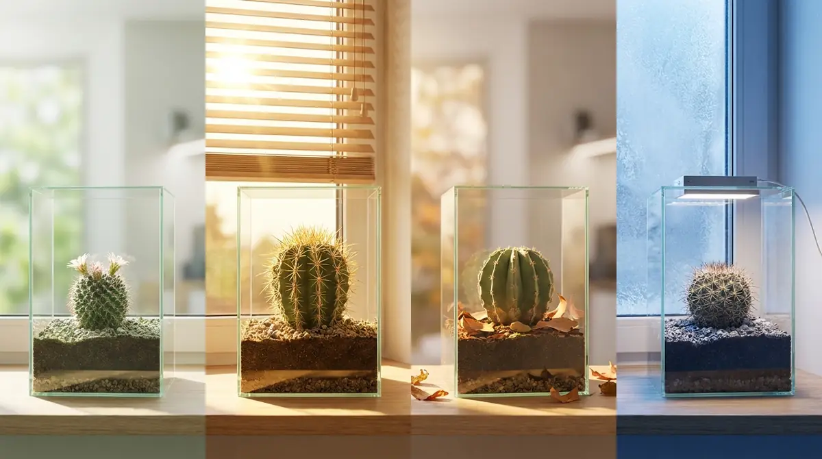 季節別のサボテン日当たり管理｜春夏秋冬のポイント