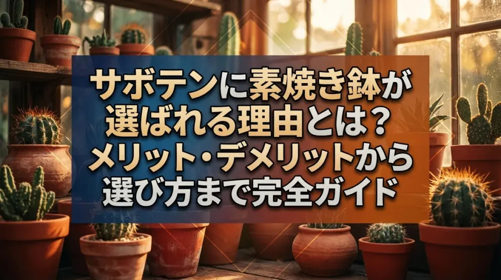 サボテンに素焼き鉢が選ばれる理由とは？メリット・デメリットから選び方まで完全ガイド
