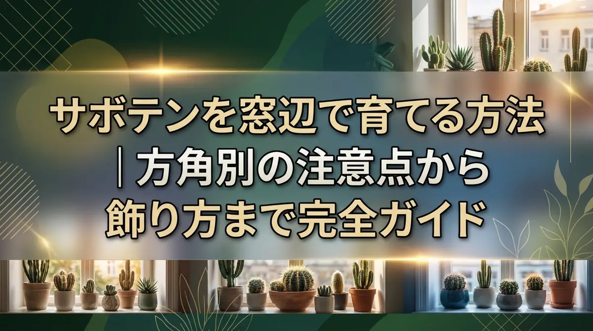 サボテンを窓辺で育てる方法|方角別の注意点から飾り方まで完全ガイド