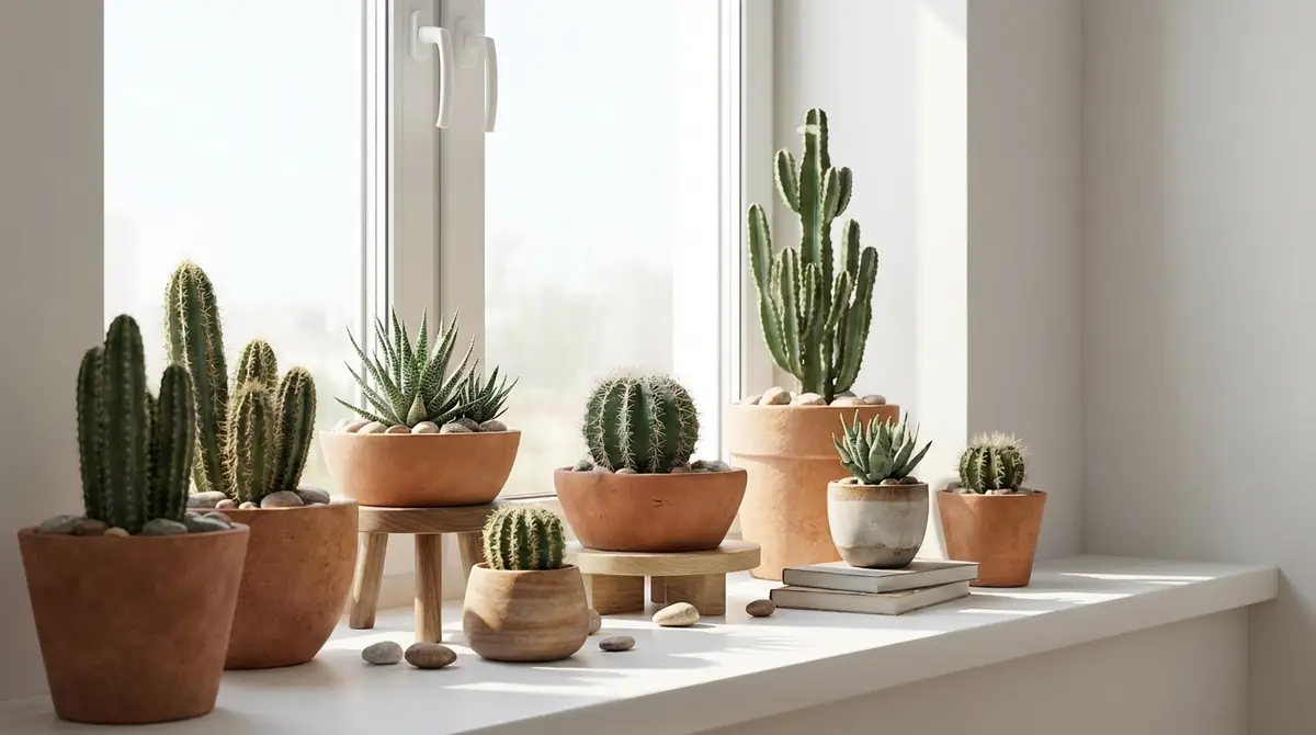窓辺のサボテンをおしゃれに飾るコツ