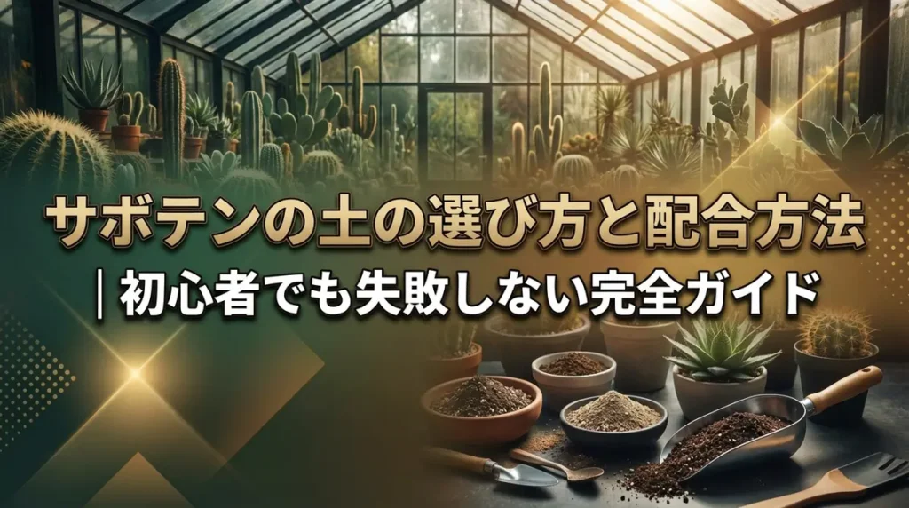 サボテンの土の選び方と配合方法｜初心者でも失敗しない完全ガイド