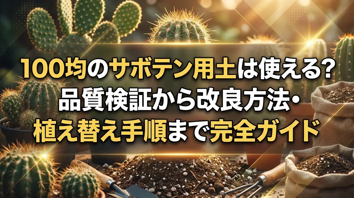 100均のサボテン用土は使える？品質検証から改良方法・植え替え手順まで完全ガイド