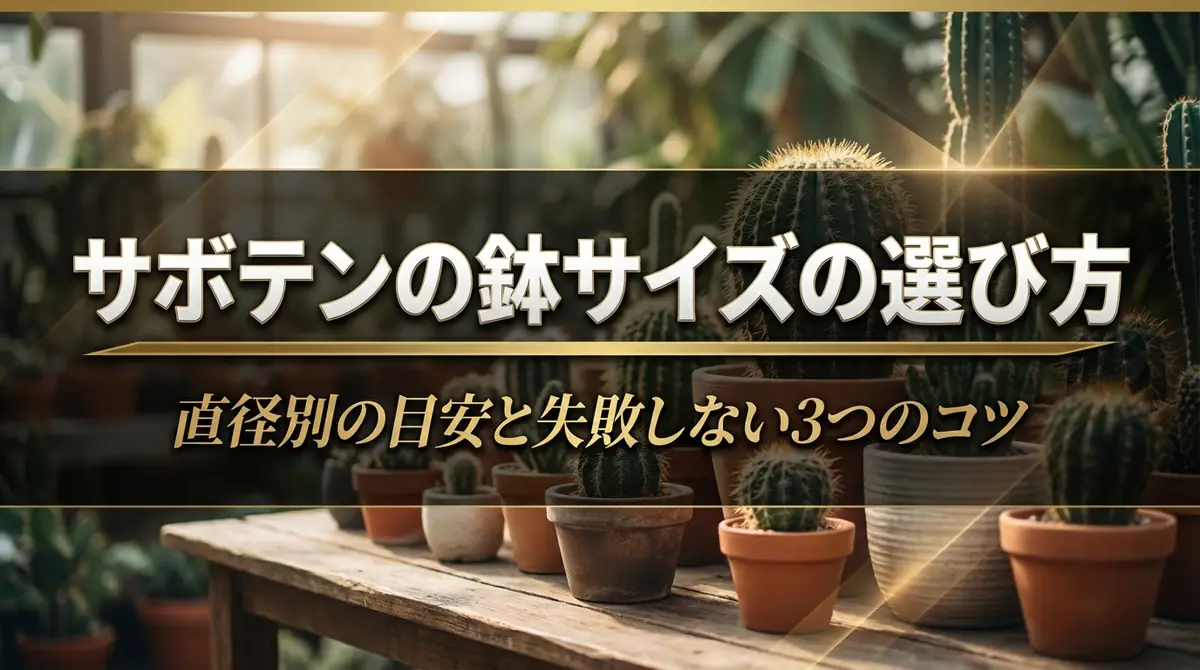 サボテンの鉢サイズの選び方｜直径別の目安と失敗しない3つのコツ