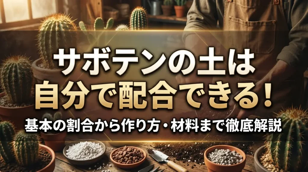 サボテンの土は自分で配合できる！基本の割合から作り方・材料まで徹底解説