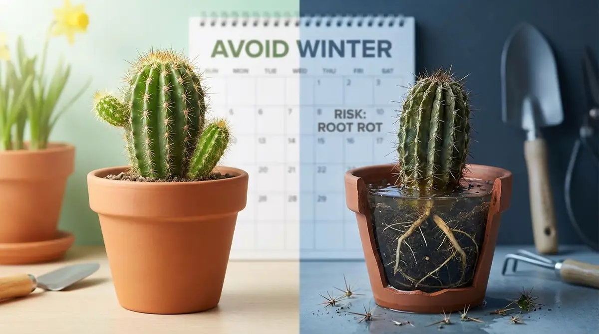 サボテンの植え替えで避けるべき時期と失敗リスク