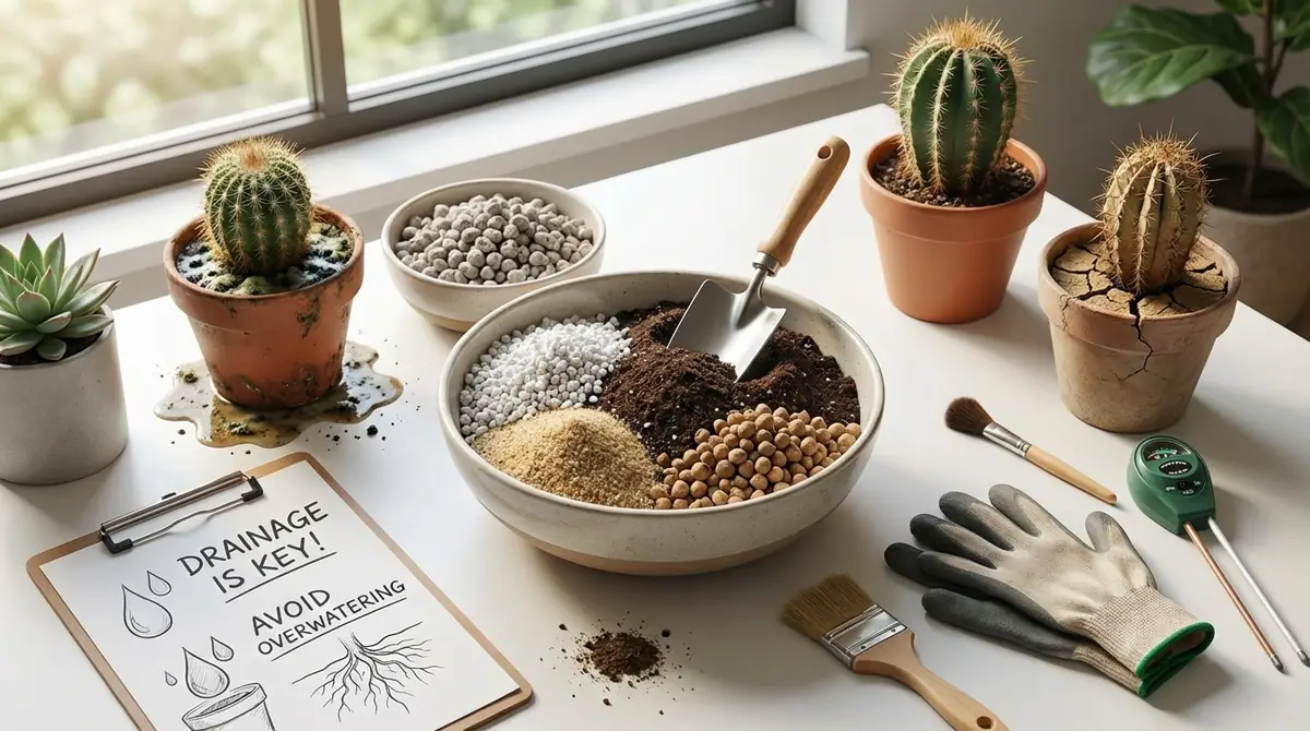 サボテンの土を配合するときの注意点と失敗例