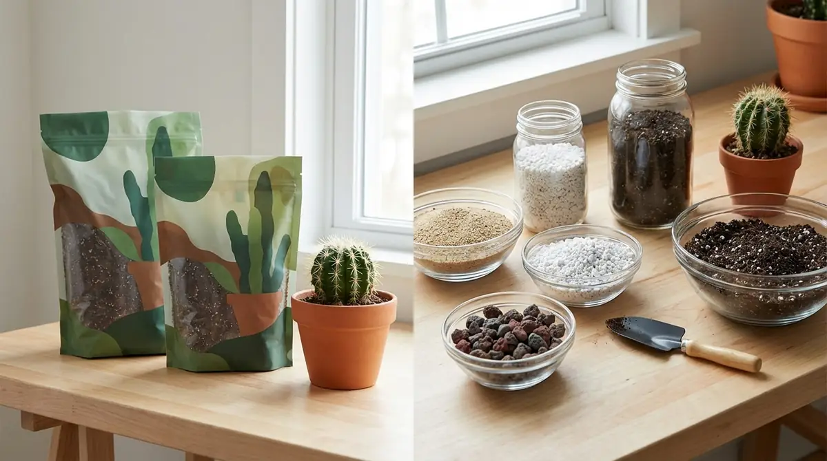 サボテンの土は市販品と自作どちらがいい？【コスト比較】