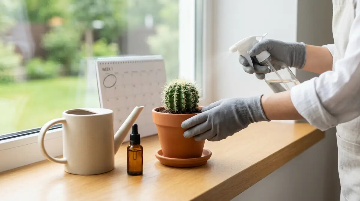 サボテンの植え替え後の管理｜最初の1ヶ月のケア