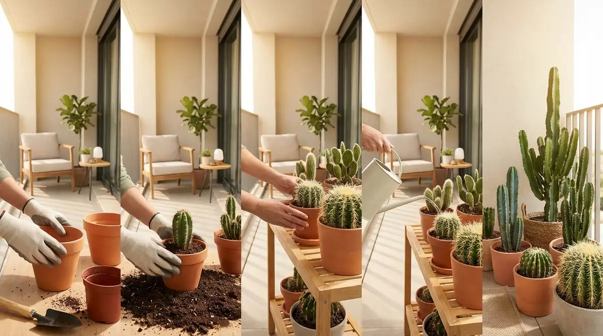 ベランダにサボテンを置く手順｜5ステップで完了