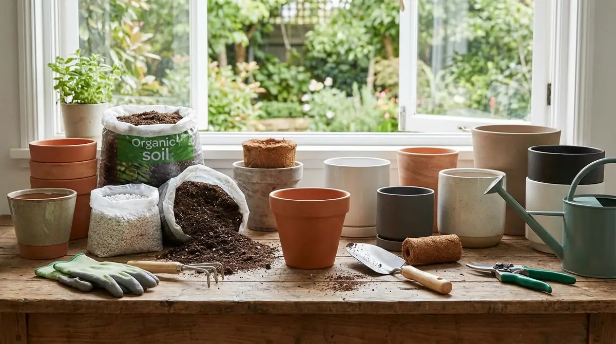 植え替えに必要な道具・土・鉢を準備しよう