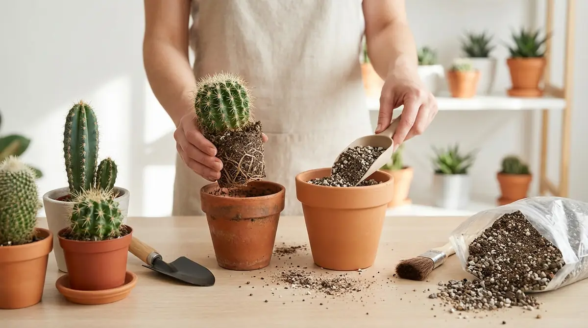 サボテンの植え替え時期と頻度の見極め方