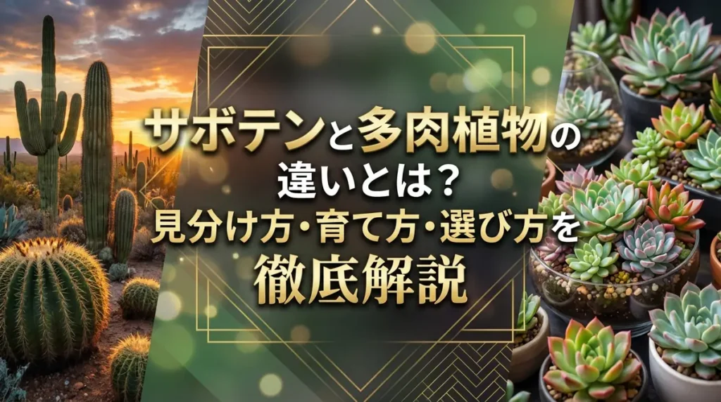 サボテンと多肉植物の違いとは？見分け方・育て方・選び方を徹底解説