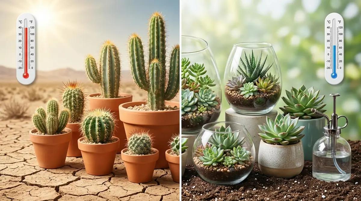 サボテンと多肉植物の育て方の違い｜水やり・日当たり・温度管理