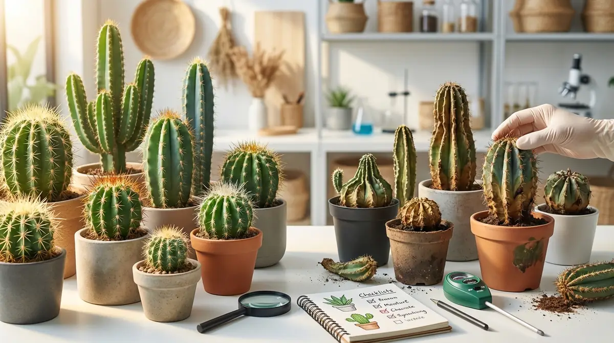 【症状別診断】サボテンが枯れる原因を見分けるチェックリスト