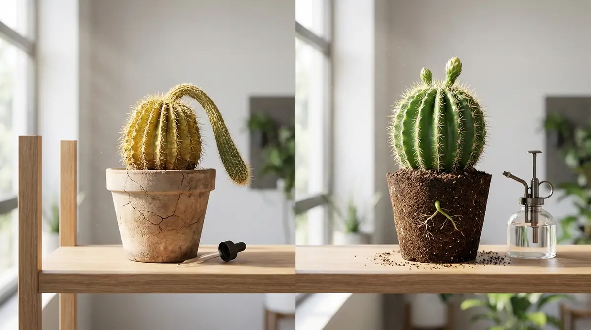 枯れかけのサボテンを復活させる応急処置【原因別】