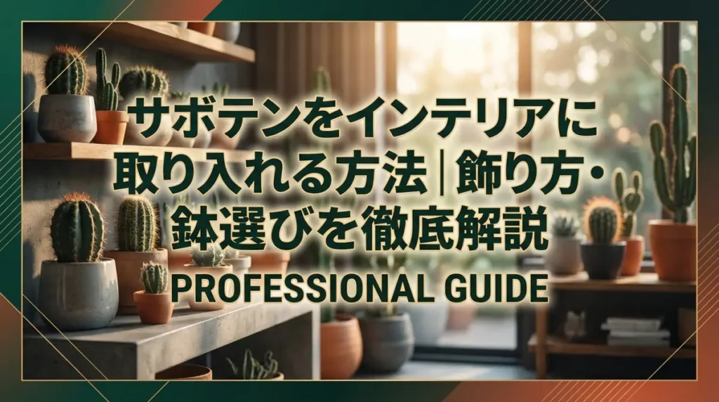 サボテンをインテリアに取り入れる方法｜飾り方・種類・鉢選びを徹底解説