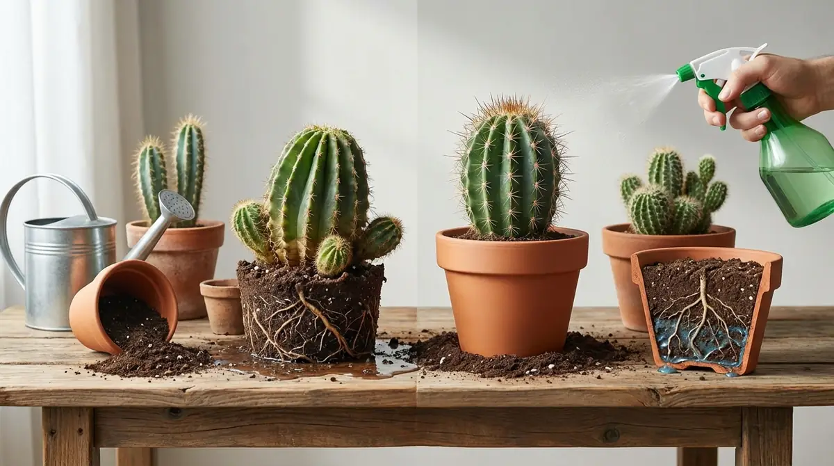 サボテン植え替え後の水やりでよくある失敗と対処法
