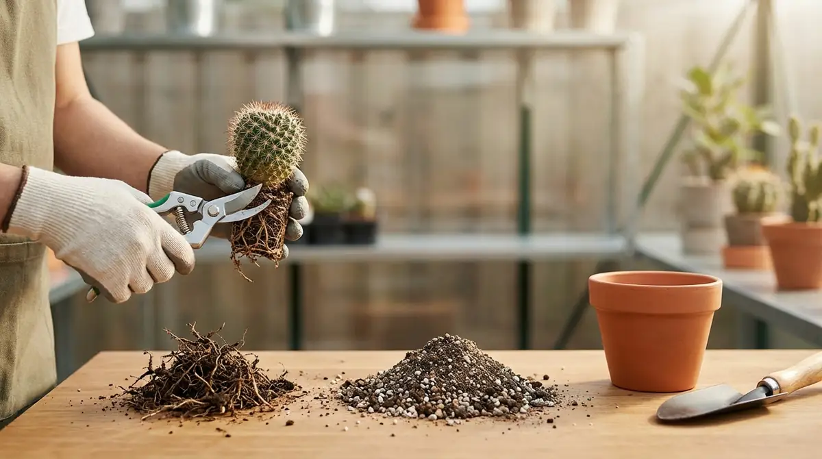 サボテンの植え替えで根を切る3つの理由