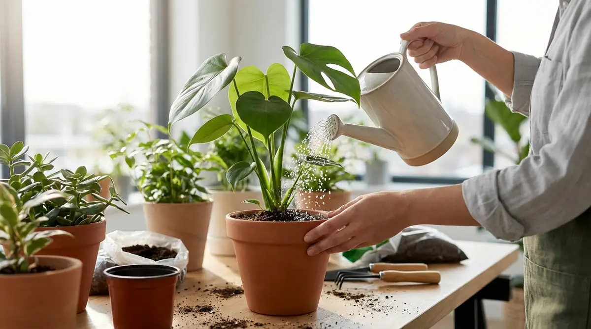 植え替え後の管理方法と水やりのタイミング