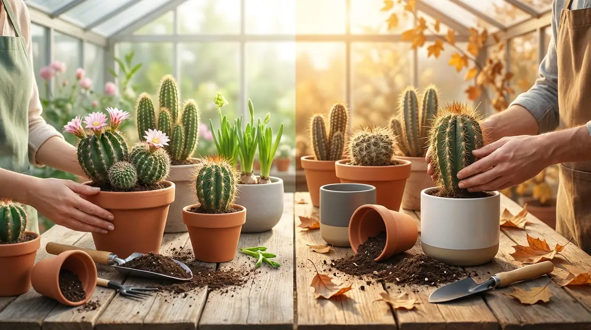 サボテン植え替えの時期|春と秋がベストな理由