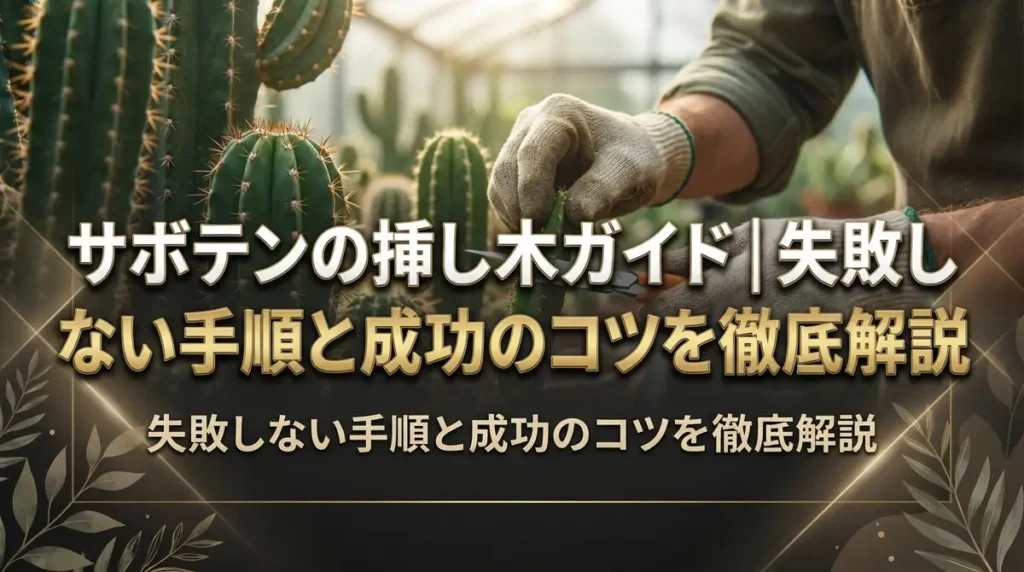サボテンの挿し木ガイド｜失敗しない手順と成功のコツを徹底解説