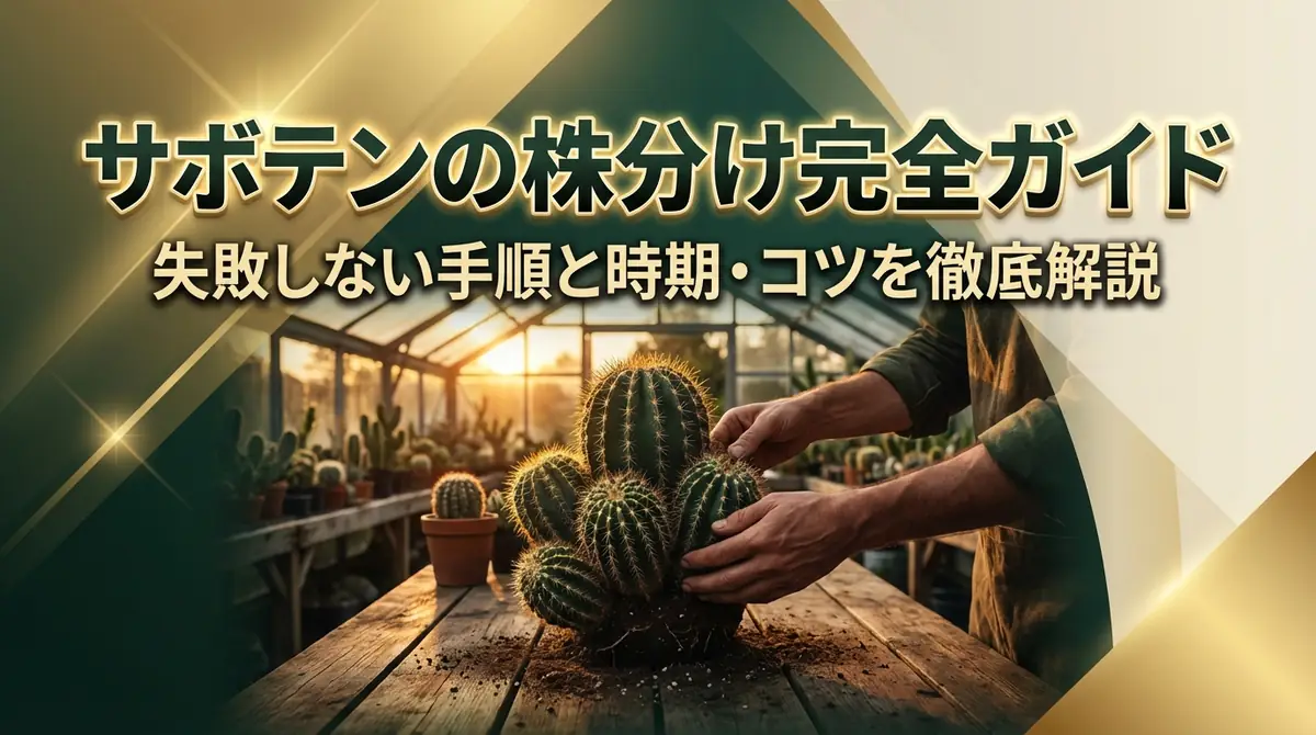 サボテンの株分け完全ガイド｜失敗しない手順と時期・コツを徹底解説