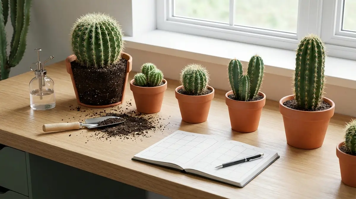 サボテン株分け後の管理方法【2週間カレンダー】