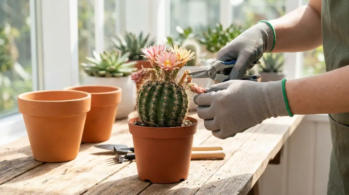 サボテンの花がら摘み|5ステップで完了する正しい手順