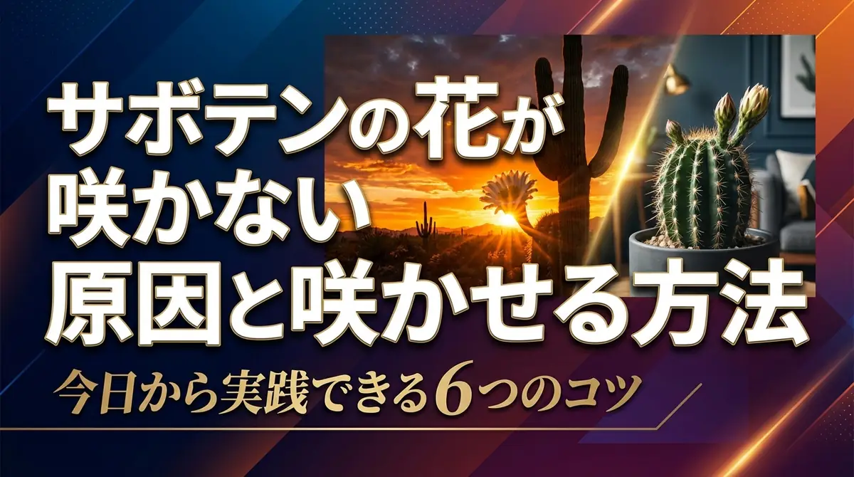 サボテンの花が咲かない原因と咲かせる方法｜今日から実践できる6つのコツ