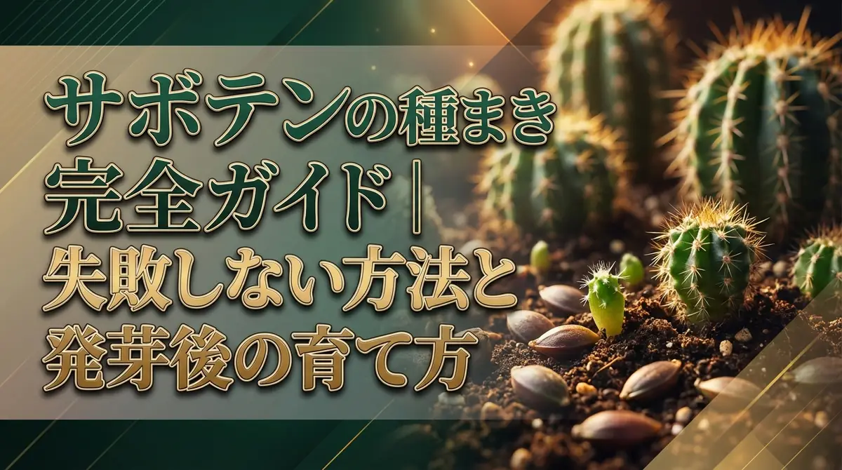 サボテンの種まき完全ガイド｜失敗しない方法と発芽後の育て方