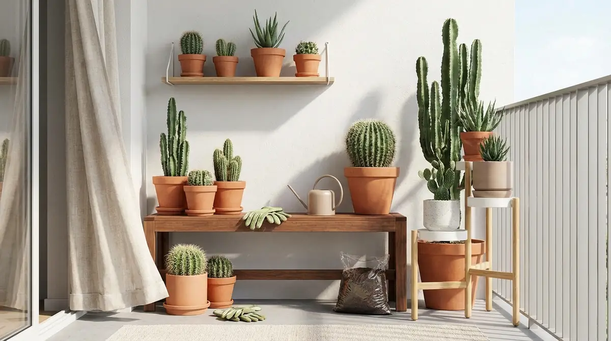 サボテンのベランダでの置き場所と環境づくり