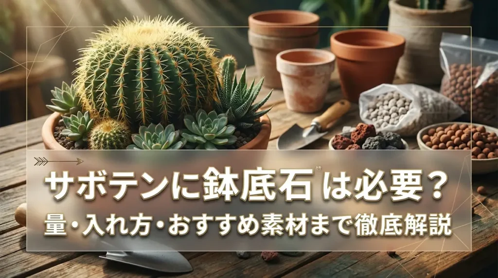 サボテンに鉢底石は必要？量・入れ方・おすすめ素材まで徹底解説