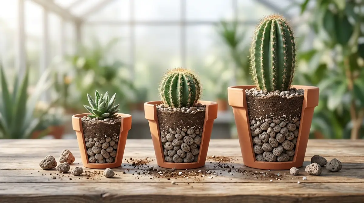 サボテンの鉢底石の量・厚さはどのくらい？【サイズ別早見表】