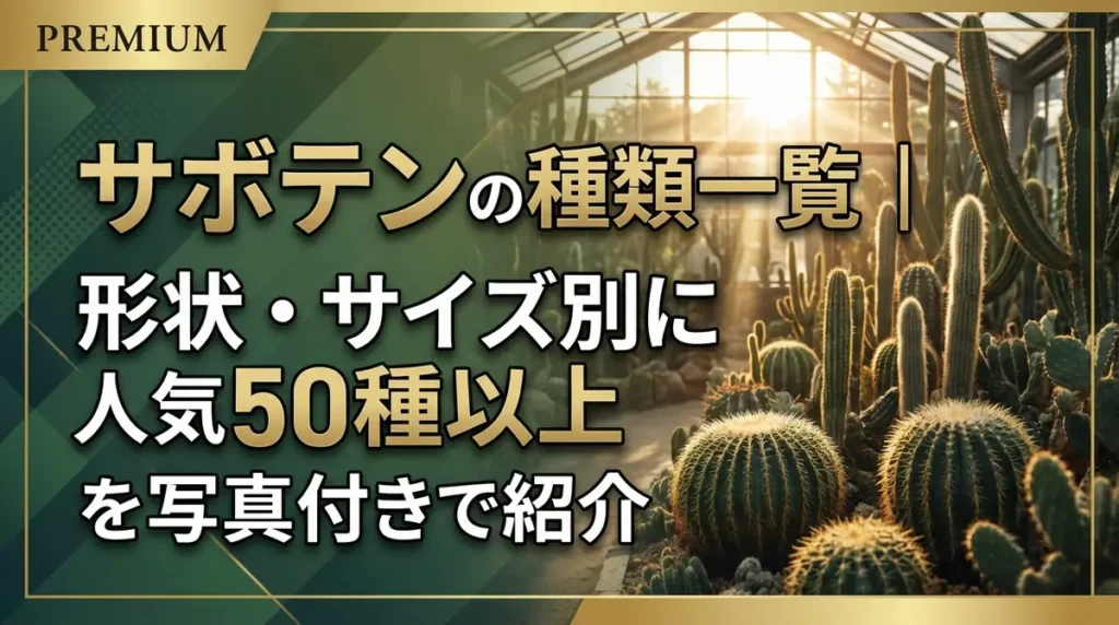 サボテンの種類一覧｜形状・サイズ別に人気50種以上を写真付きで紹介
