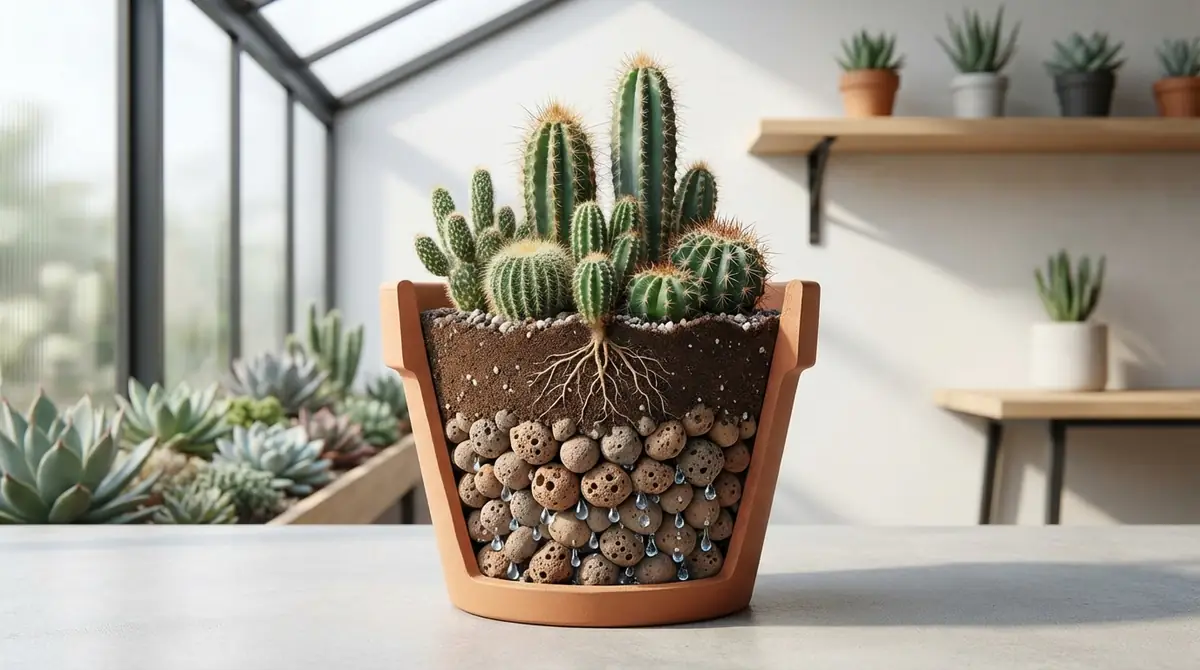 サボテンにおける鉢底石の役割と効果